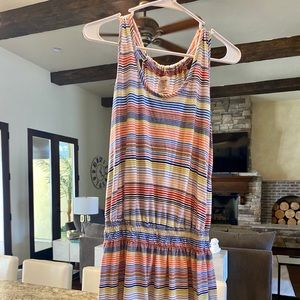Striped drop waist sundress
